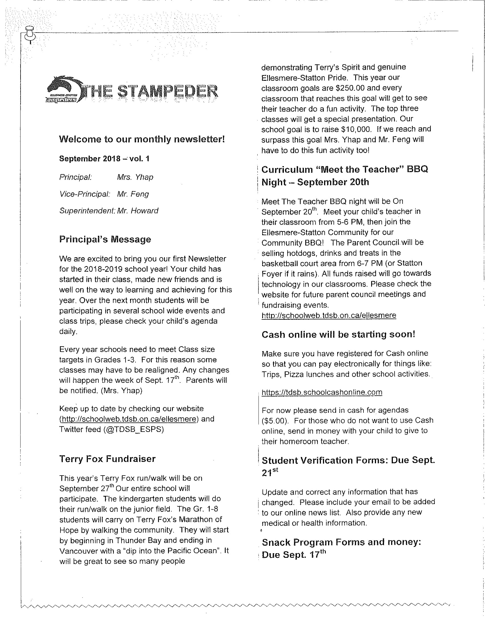 The Stampeder Newsletter Sept